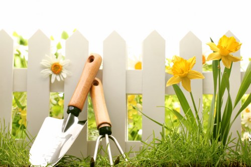 Well-maintained garden beds with compost in Barking